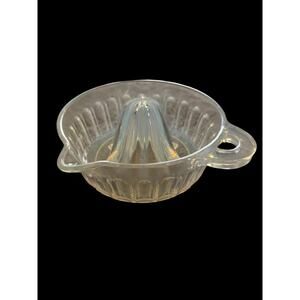 FRY Reamer Juicer Opalescent Swirled Glass Ribbed Citrus Reamer Juicer Vintage